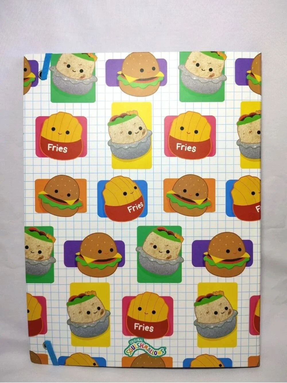 Squishmallows Food Clipboard Burger Fries School Student Folder and Notepad